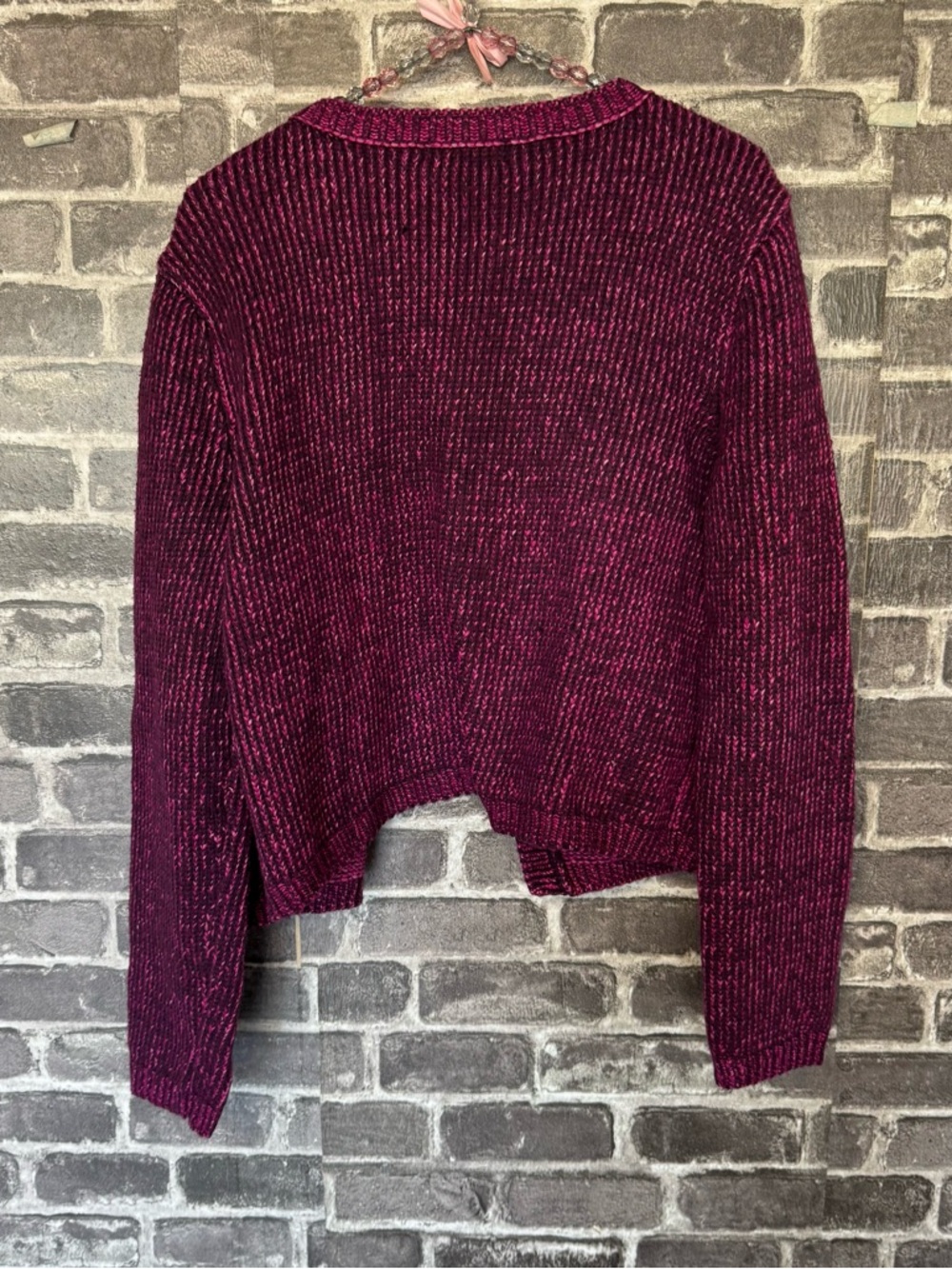 NWT Steve Madden Emelia Sweater Jacket in Aubergine purple knit - Picture 9 of 10